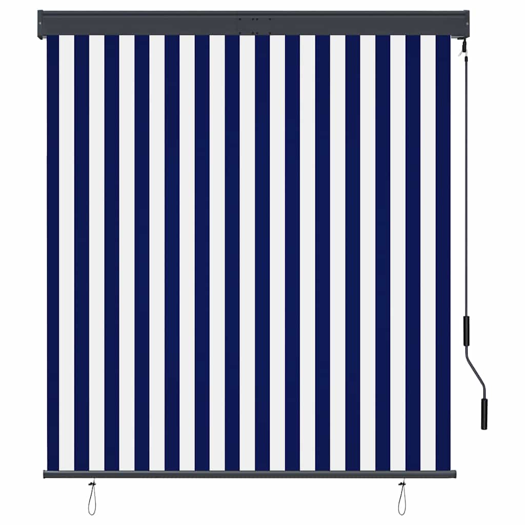 vidaXL Outdoor Roller Blind 140x250 cm Blue and White