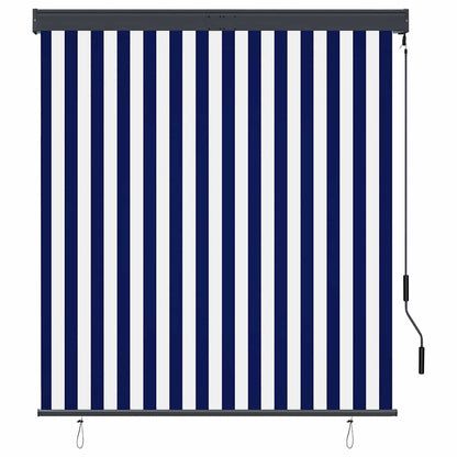 vidaXL Outdoor Roller Blind 140x250 cm Blue and White