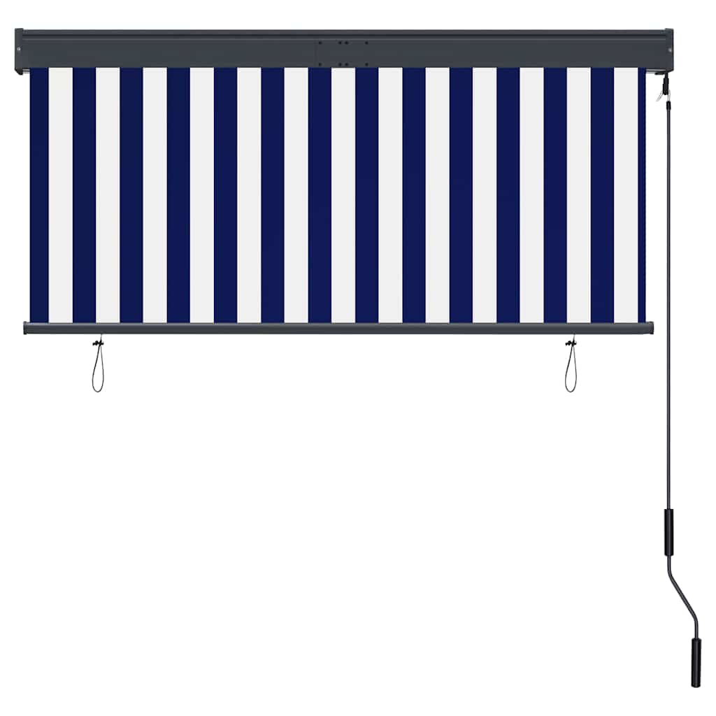 vidaXL Outdoor Roller Blind 140x250 cm Blue and White
