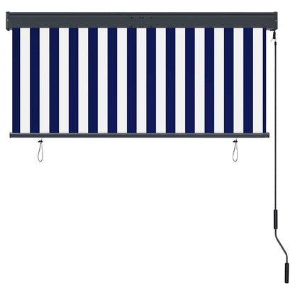 vidaXL Outdoor Roller Blind 140x250 cm Blue and White
