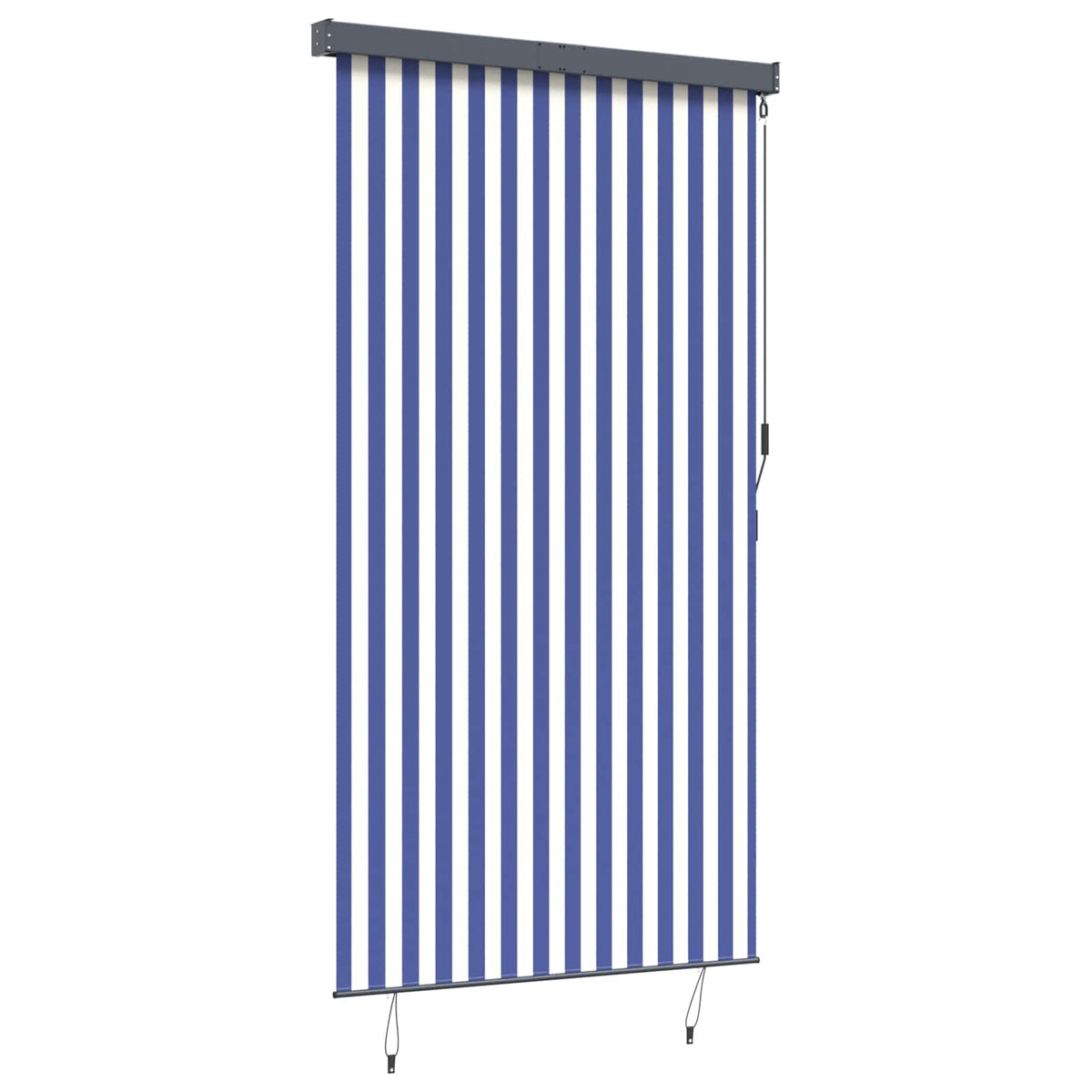 145967 vidaXL Outdoor Roller Blind 140x250 cm Blue and White