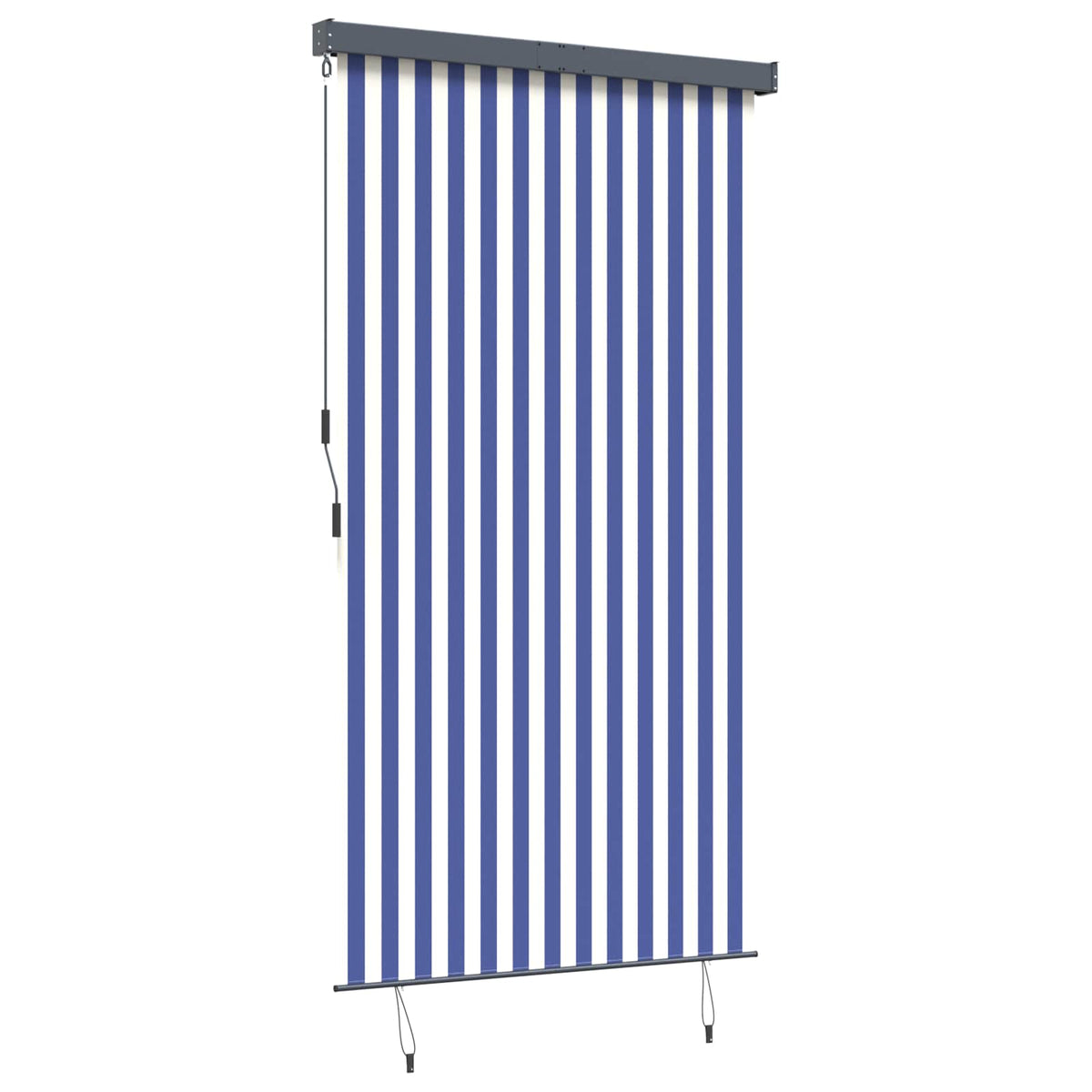 145967 vidaXL Outdoor Roller Blind 140x250 cm Blue and White