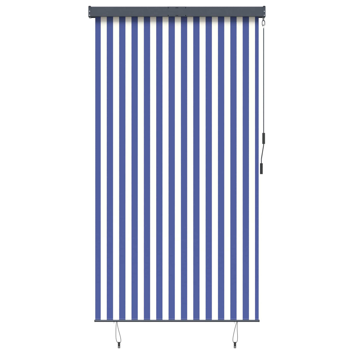 145967 vidaXL Outdoor Roller Blind 140x250 cm Blue and White