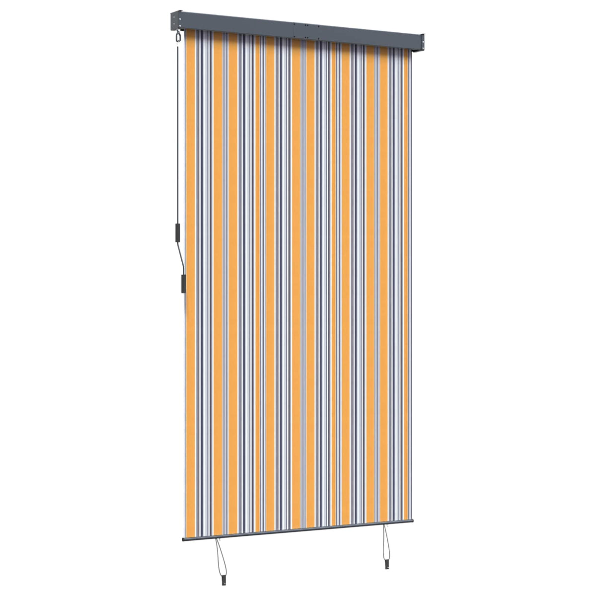 145968 vidaXL Outdoor Roller Blind 140x250 cm Yellow and Blue