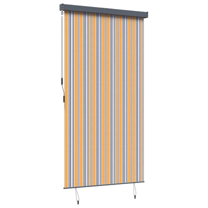 145968 vidaXL Outdoor Roller Blind 140x250 cm Yellow and Blue