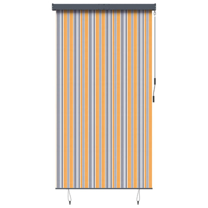 145968 vidaXL Outdoor Roller Blind 140x250 cm Yellow and Blue
