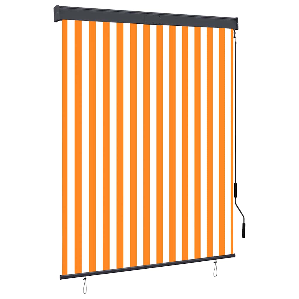 145969 vidaXL Outdoor Roller Blind 140x250 cm White and Orange