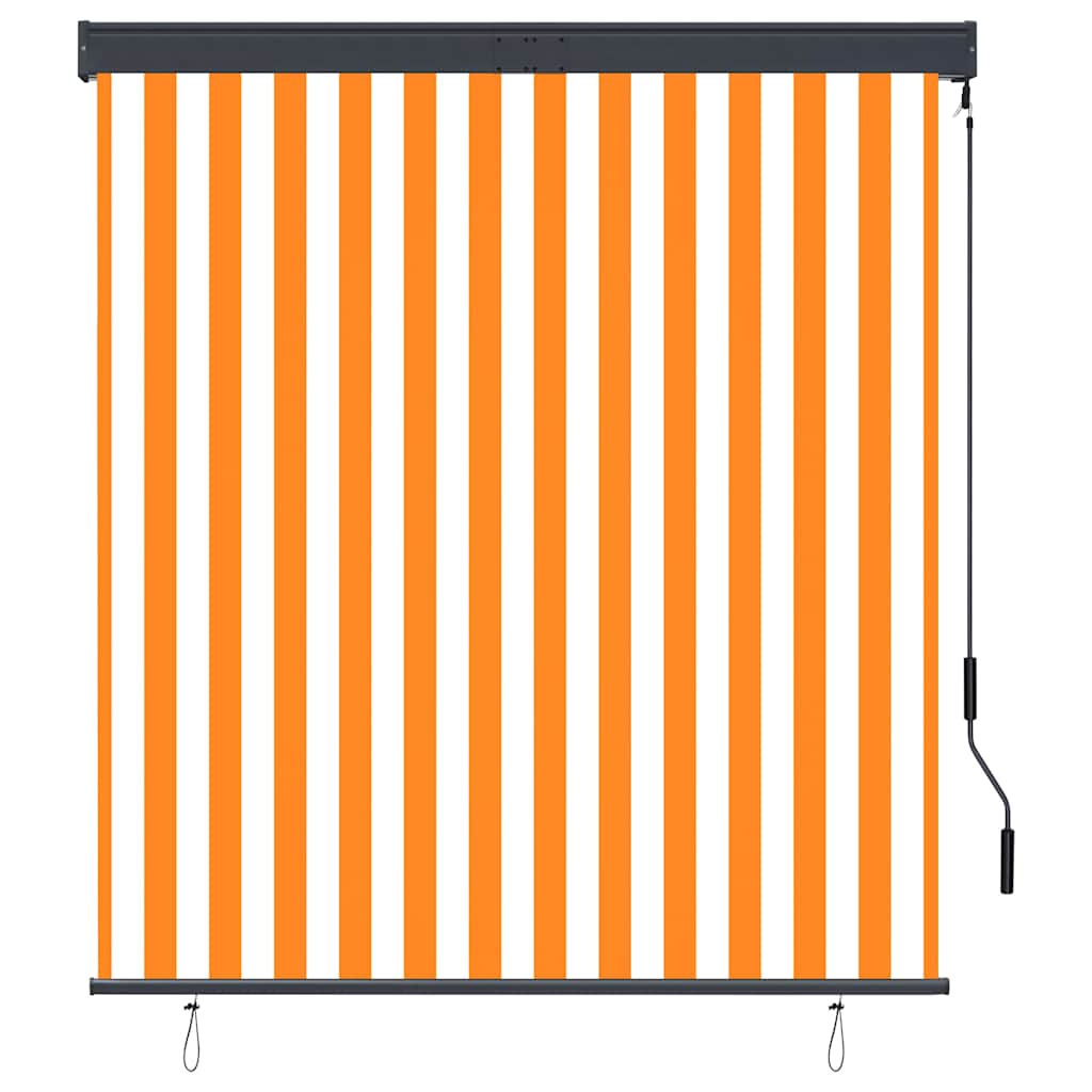 145969 vidaXL Outdoor Roller Blind 140x250 cm White and Orange