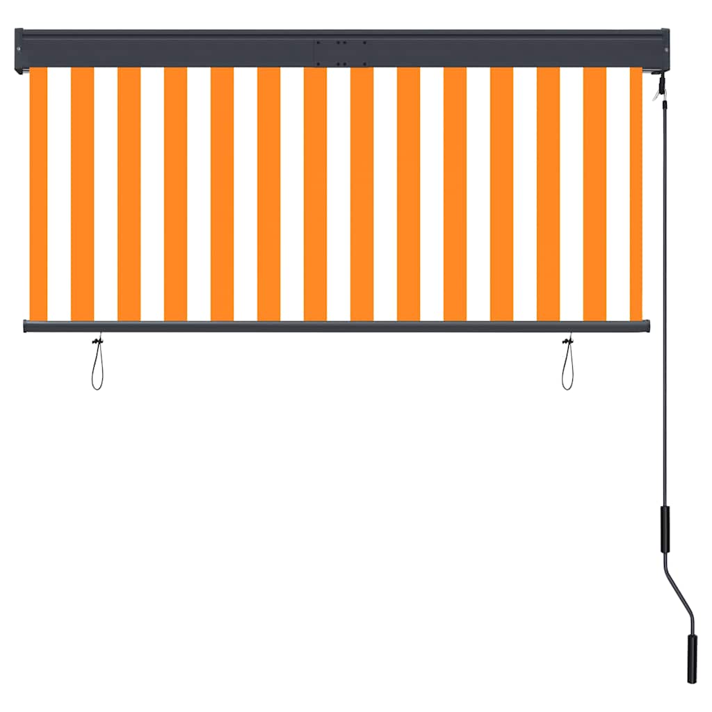 145969 vidaXL Outdoor Roller Blind 140x250 cm White and Orange
