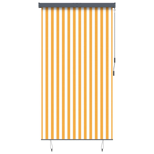 145969 vidaXL Outdoor Roller Blind 140x250 cm White and Orange