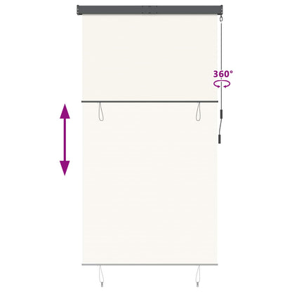 145971 vidaXL Outdoor Roller Blind 140x250 cm Cream