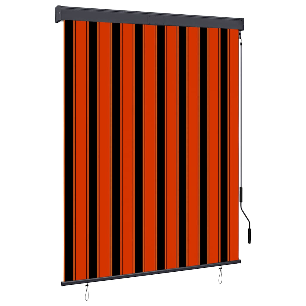 145972 vidaXL Outdoor Roller Blind 140x250 cm Orange and Brown