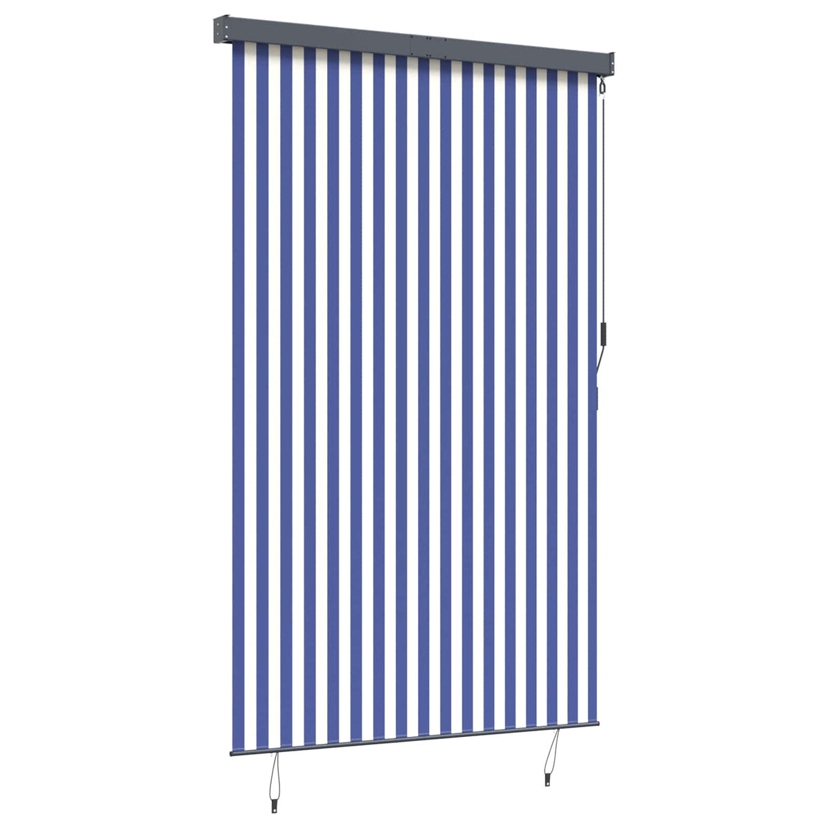 145973 vidaXL Outdoor Roller Blind 160x250 cm Blue and White