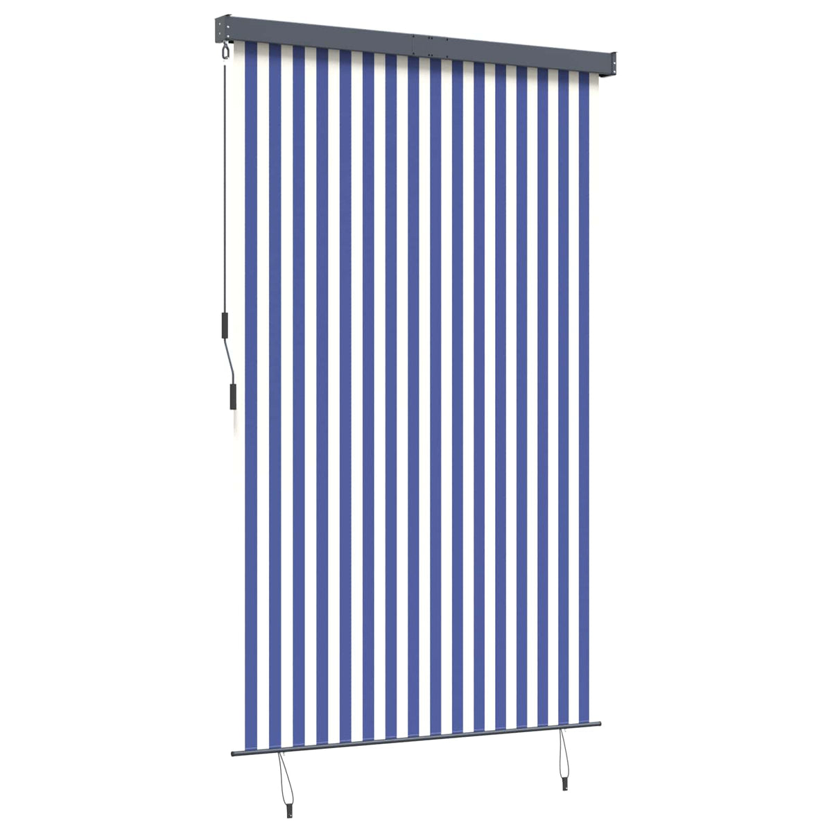 145973 vidaXL Outdoor Roller Blind 160x250 cm Blue and White