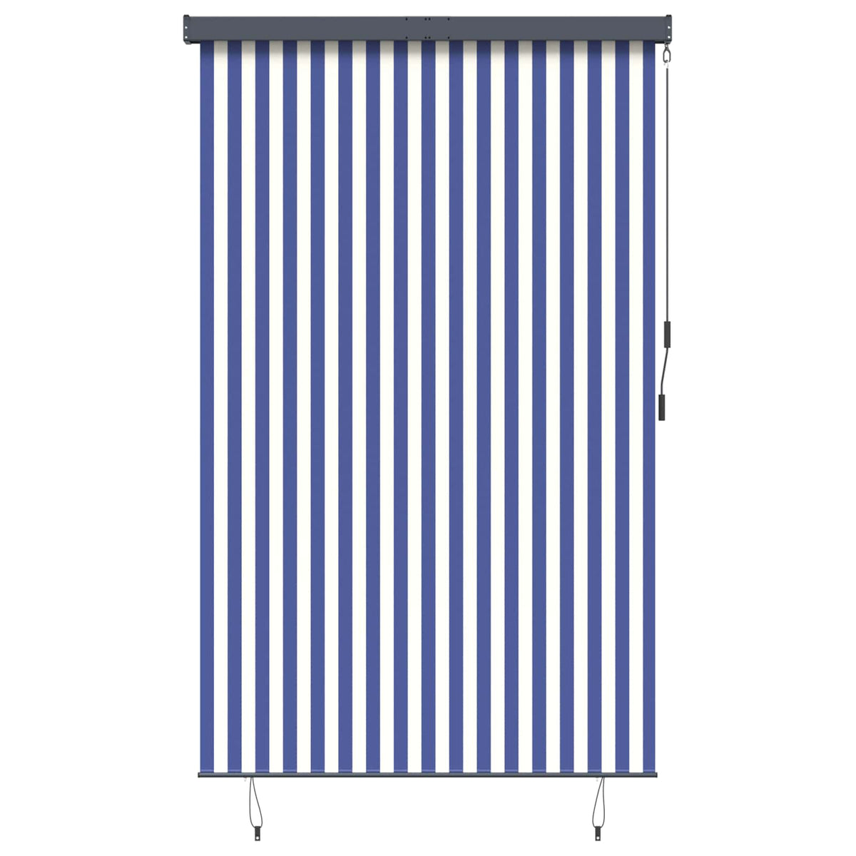 145973 vidaXL Outdoor Roller Blind 160x250 cm Blue and White