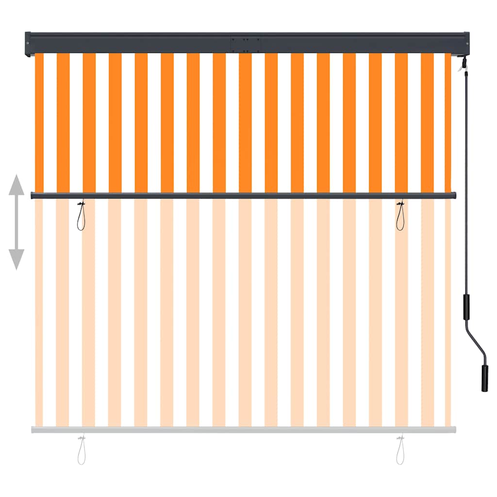 vidaXL Outdoor Roller Blind 160x250 cm White and Orange