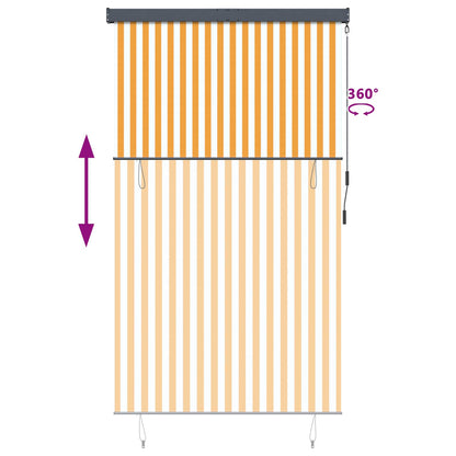 vidaXL Outdoor Roller Blind 160x250 cm White and Orange