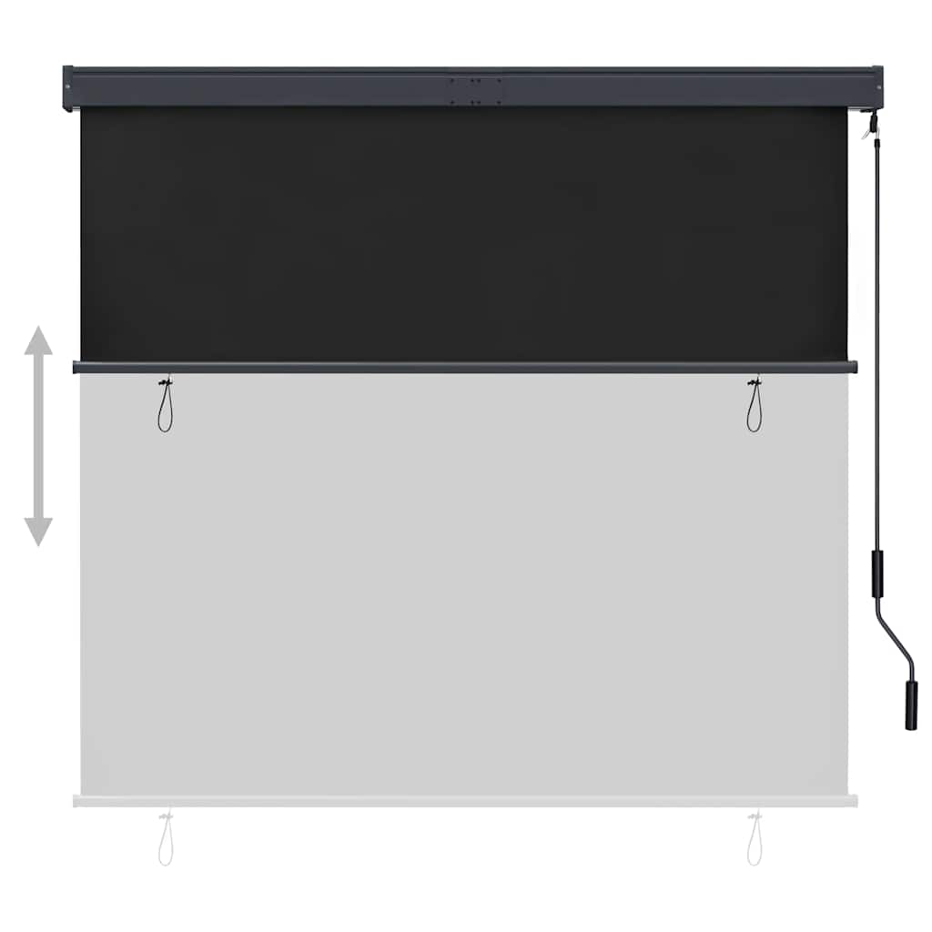 vidaXL Roller Shade | Anthracite | Polyester | 160x250 cm | Retractable
