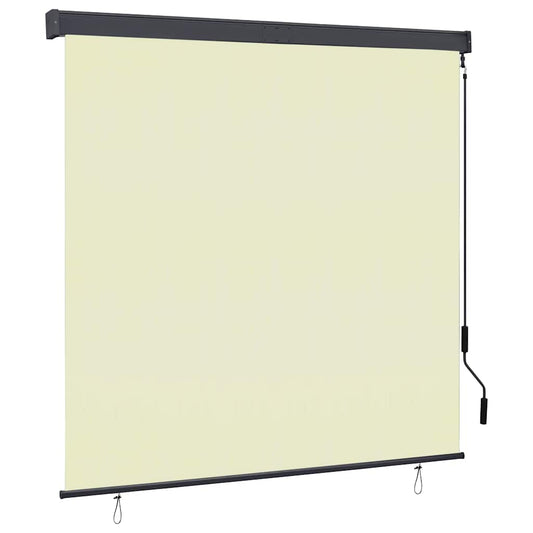 vidaXL Roller Shade | Cream | Polyester, Aluminium, Steel | 160 x 250 cm