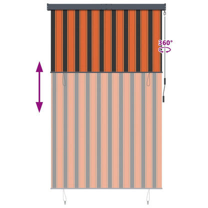 145978 vidaXL Outdoor Roller Blind 160x250 cm Orange and Brown