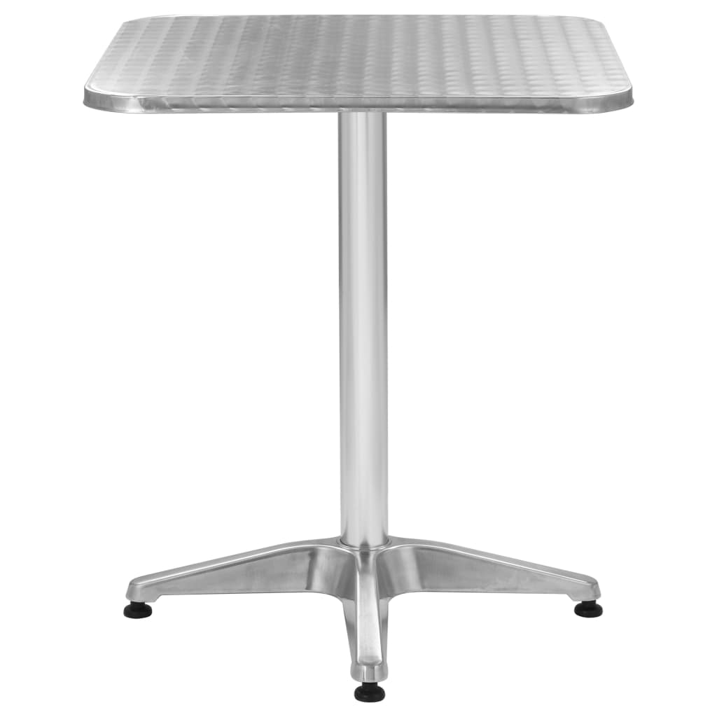 vidaXL Garden Table Silver 60x60x70 cm Aluminium