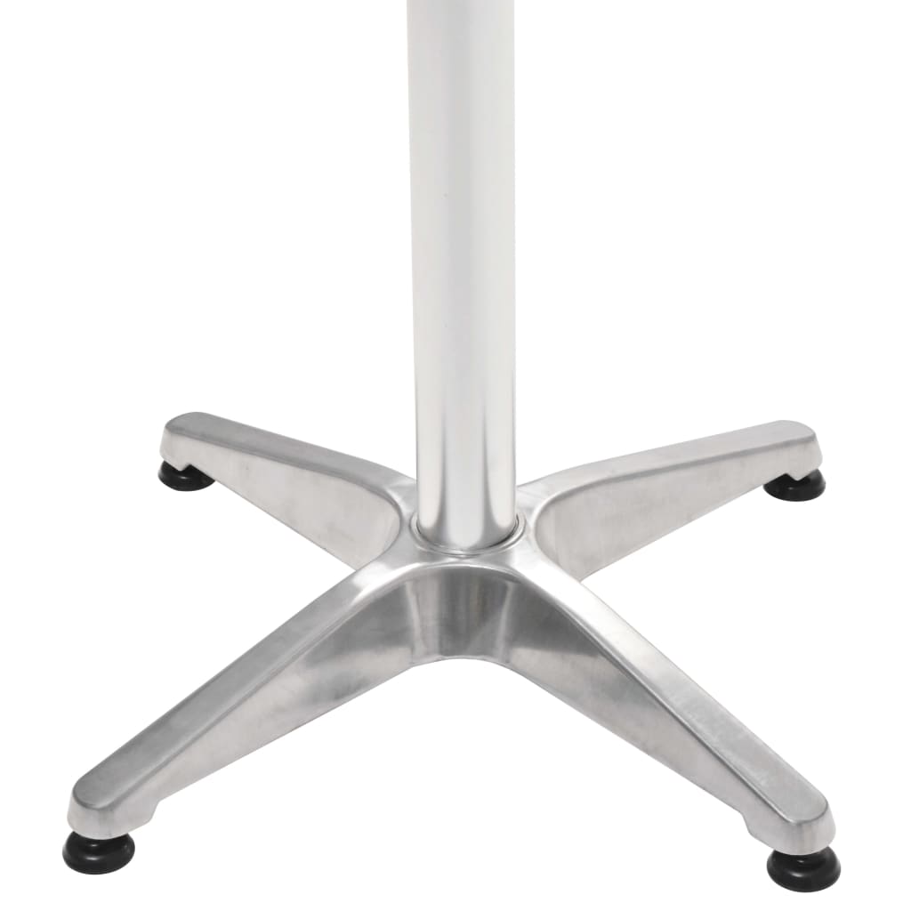 vidaXL Garden Table Silver 60x60x70 cm Aluminium
