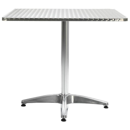 vidaXL Garden Table Silver 80x80x70 cm Aluminium