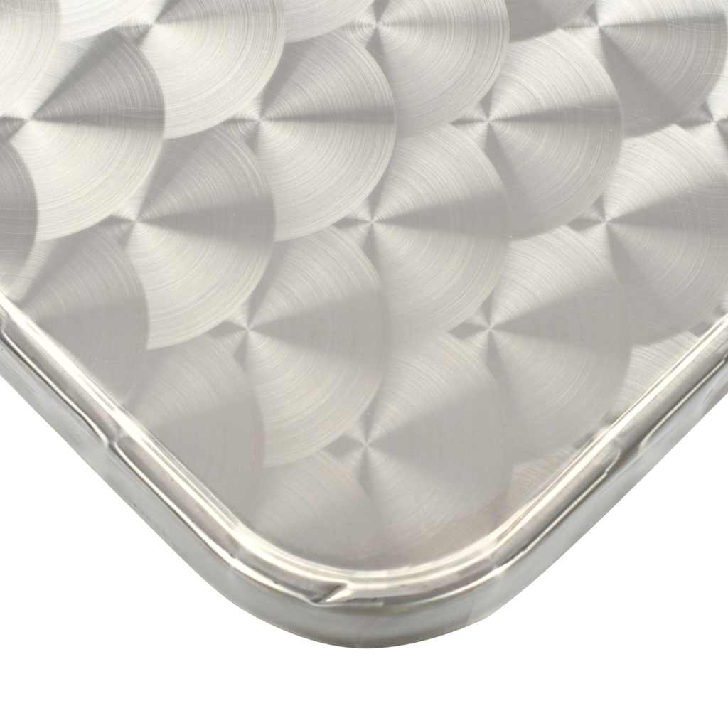 vidaXL Garden Table Silver 80x80x70 cm Aluminium