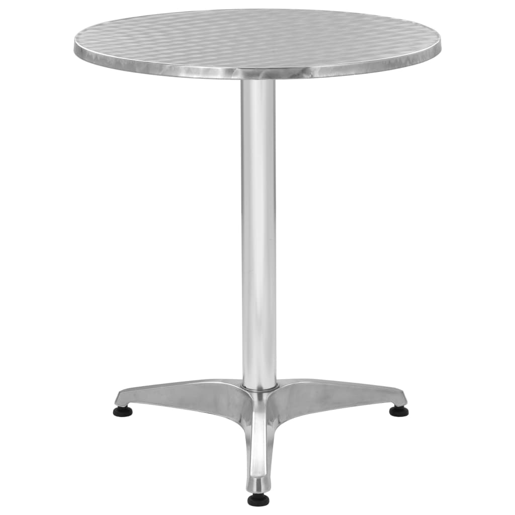 vidaXL Dining Set | Silver | Aluminium | Medium | Stackable | 5 Piece Dining Set