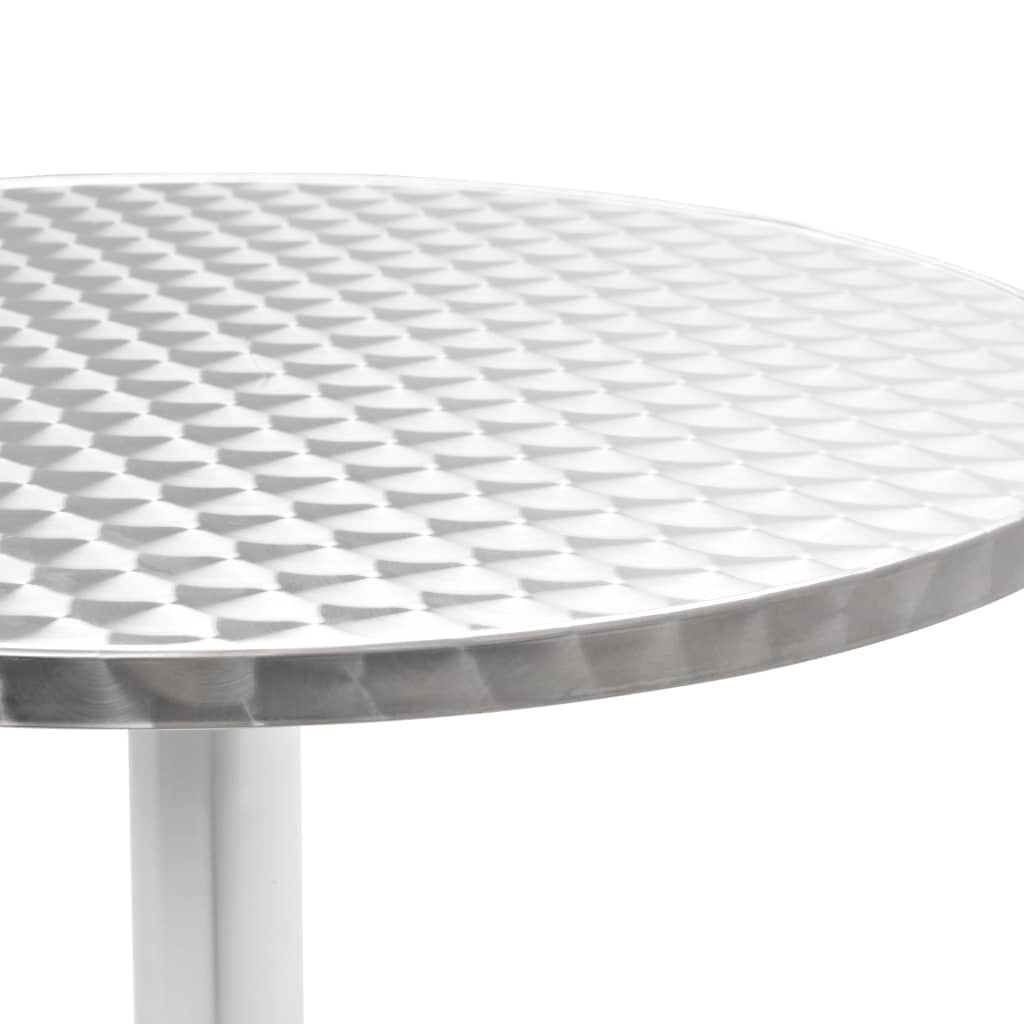 vidaXL Dining Set | Silver | Aluminium | Medium | Stackable | 5 Piece Dining Set