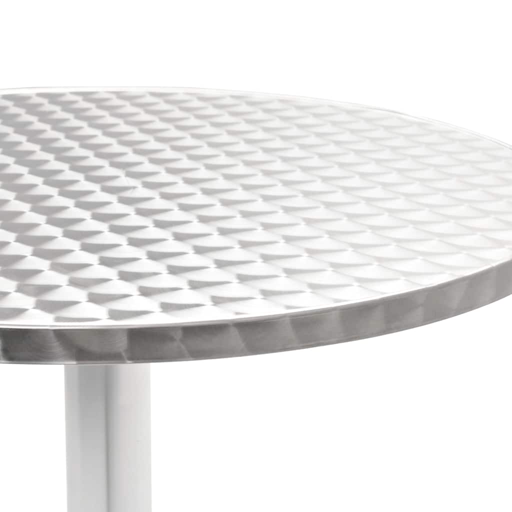 vidaXL 5 Piece Outdoor Dining Set Aluminium Silver