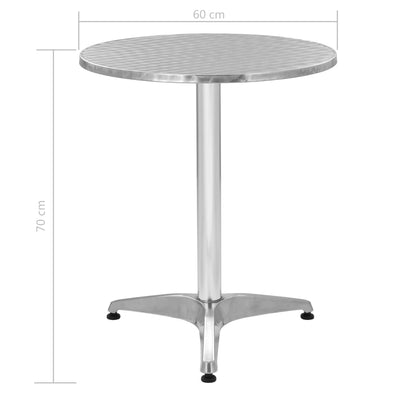 vidaXL Dining Set | Silver | Aluminium | Medium | Stackable | 5 Piece Dining Set