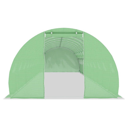 vidaXL Greenhouse | Green | 140 g/m² PE mesh fabric, galvanised steel | 45 m²