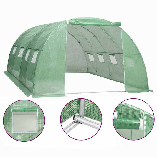vidaXL Greenhouse 16 m² 4x4x2 m