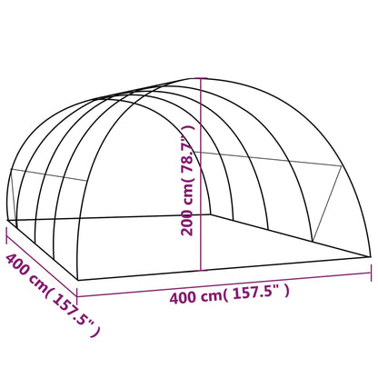 vidaXL Greenhouse 16 m² 4x4x2 m