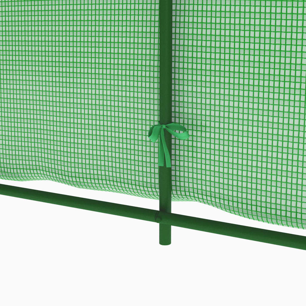 vidaXL Greenhouse | Green | Polyethylene mesh fabric, Galvanised steel | 6.86 m²