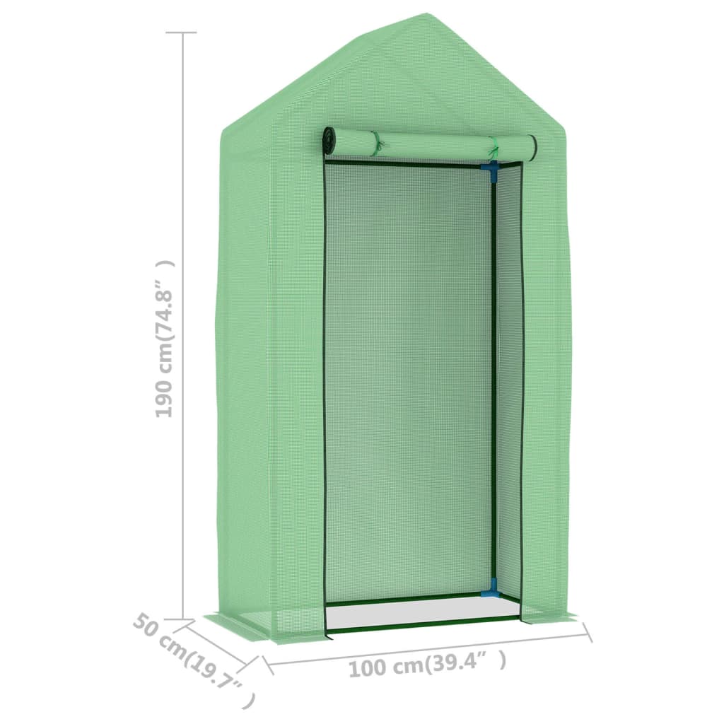 vidaXL Greenhouse | Green | PE mesh fabric | Small | Durable | Greenhouse