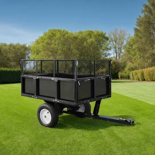 145813 vidaXL Tipping Trailer for Lawn Mower 300 kg Load