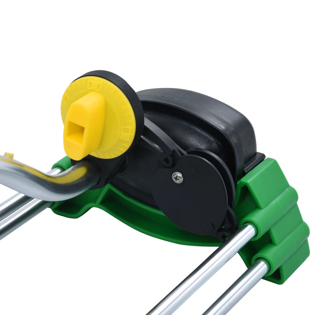 vidaXL Oscillating Sprinkler | Green, Yellow, Silver | PP, Aluminium