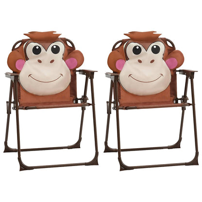 48099 vidaXL 3 Piece Kids'Garden Bistro Set with Parasol Brown