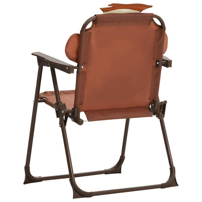 48099 vidaXL 3 Piece Kids'Garden Bistro Set with Parasol Brown