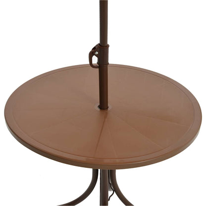 48099 vidaXL 3 Piece Kids'Garden Bistro Set with Parasol Brown