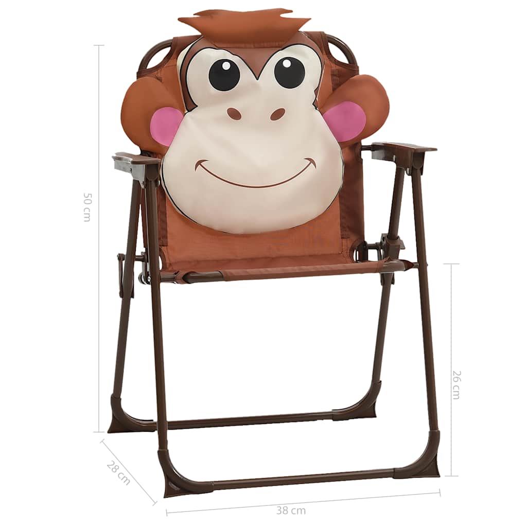 48099 vidaXL 3 Piece Kids'Garden Bistro Set with Parasol Brown