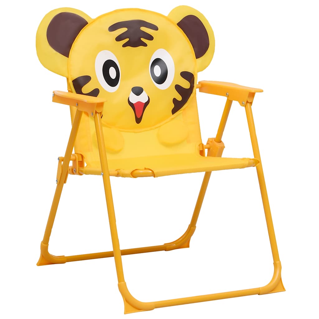 48100 vidaXL 3 Piece Kids'Garden Bistro Set with Parasol Yellow