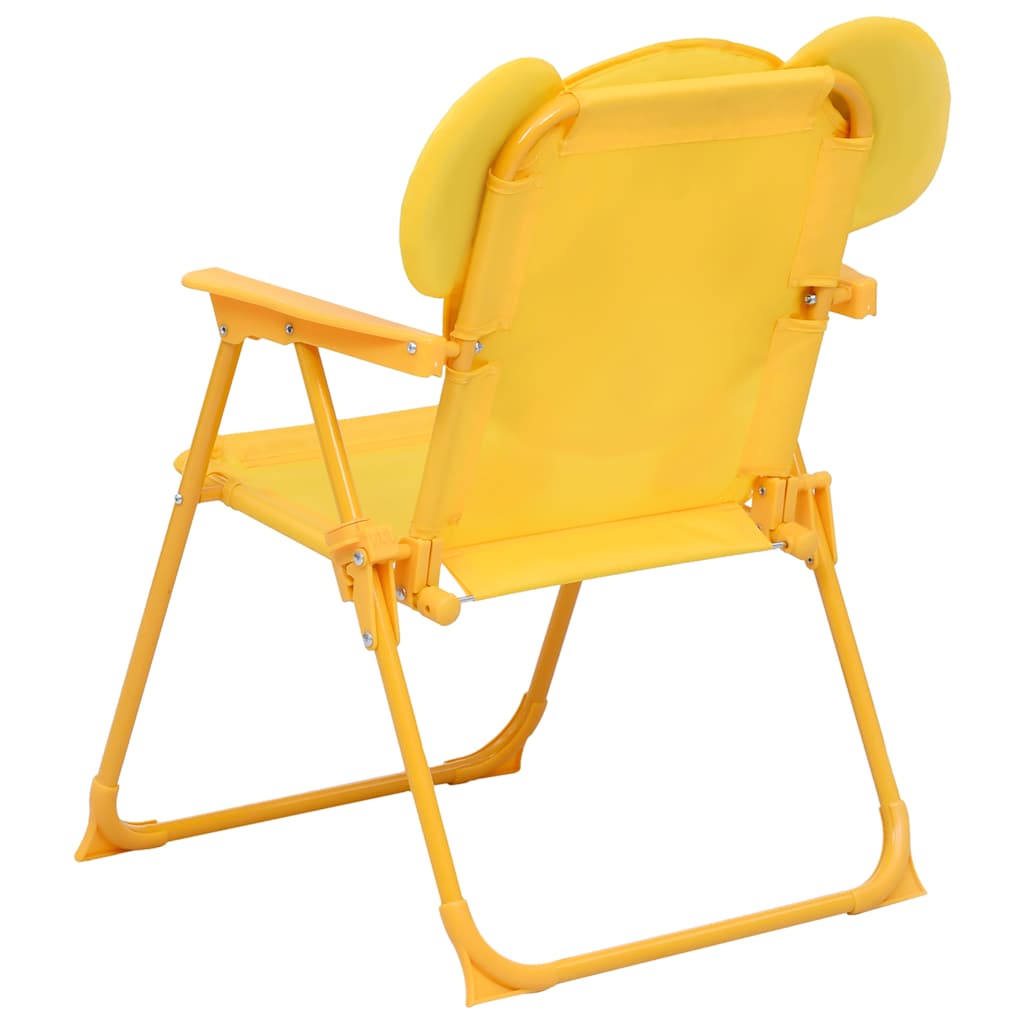48100 vidaXL 3 Piece Kids'Garden Bistro Set with Parasol Yellow