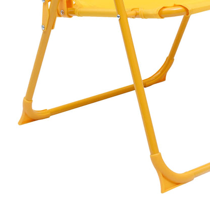 48100 vidaXL 3 Piece Kids'Garden Bistro Set with Parasol Yellow
