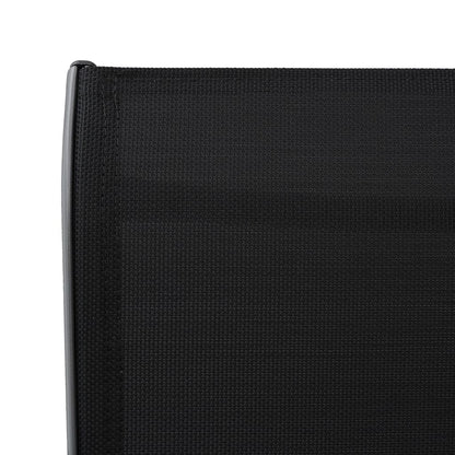vidaXL Garden Bar Chairs 2 pcs Black Textilene