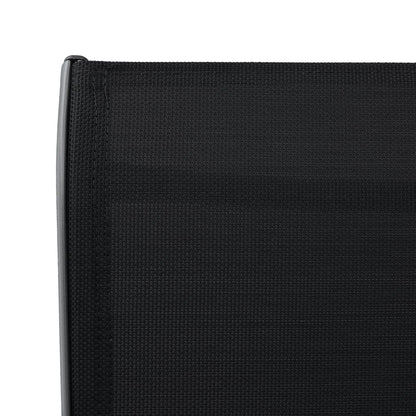 vidaXL Garden Bar Chair | Set of 4 | Black | Textilene, Steel | Standard