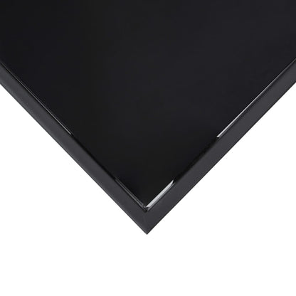 vidaXL Garden Bar Table Black 60x60x110 cm Tempered Glass