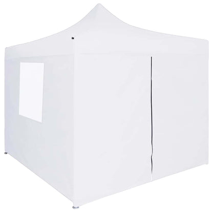 vidaXL Professional Folding Party Tent with 4 Sidewalls 3x3 m White